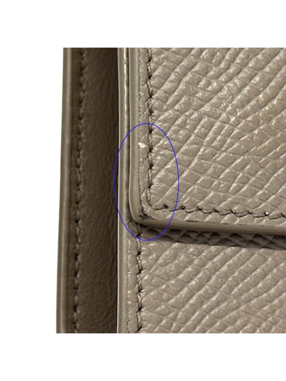 Celine Wallet Trifold Leather Small Gray Mini Compact - Picture 10 of 15